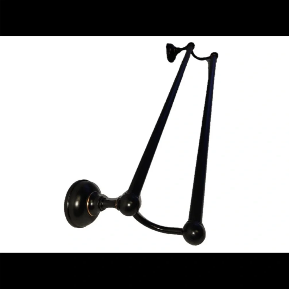 Threshold Oil-Rubbed Bronze Classic Double Towel Bar 26”